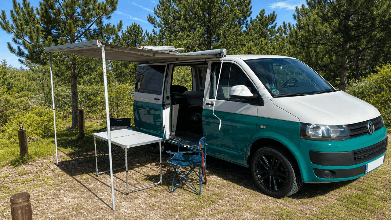 Winkle Caribe, camper Volkswagen Transporter T5 Kombi con toldo exterior
